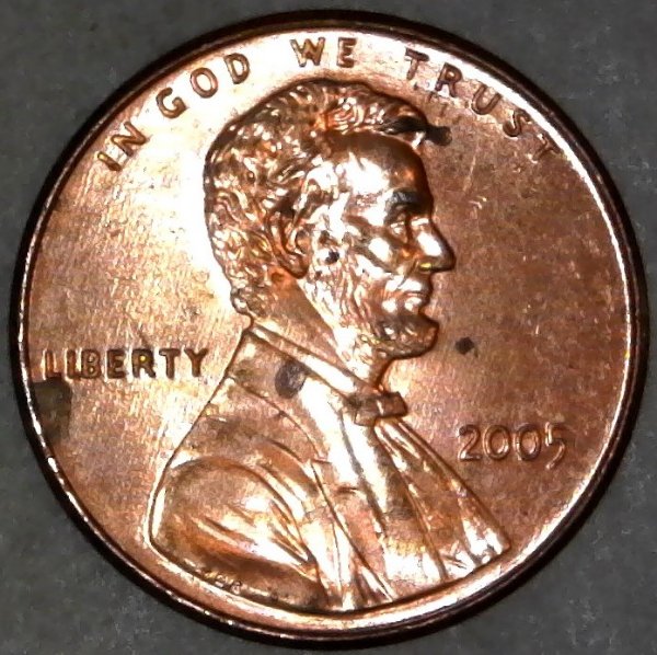 2005-P-Lincoln-Memorial-Cent-With-Nice-Column-Bar-DDR-Right-Side